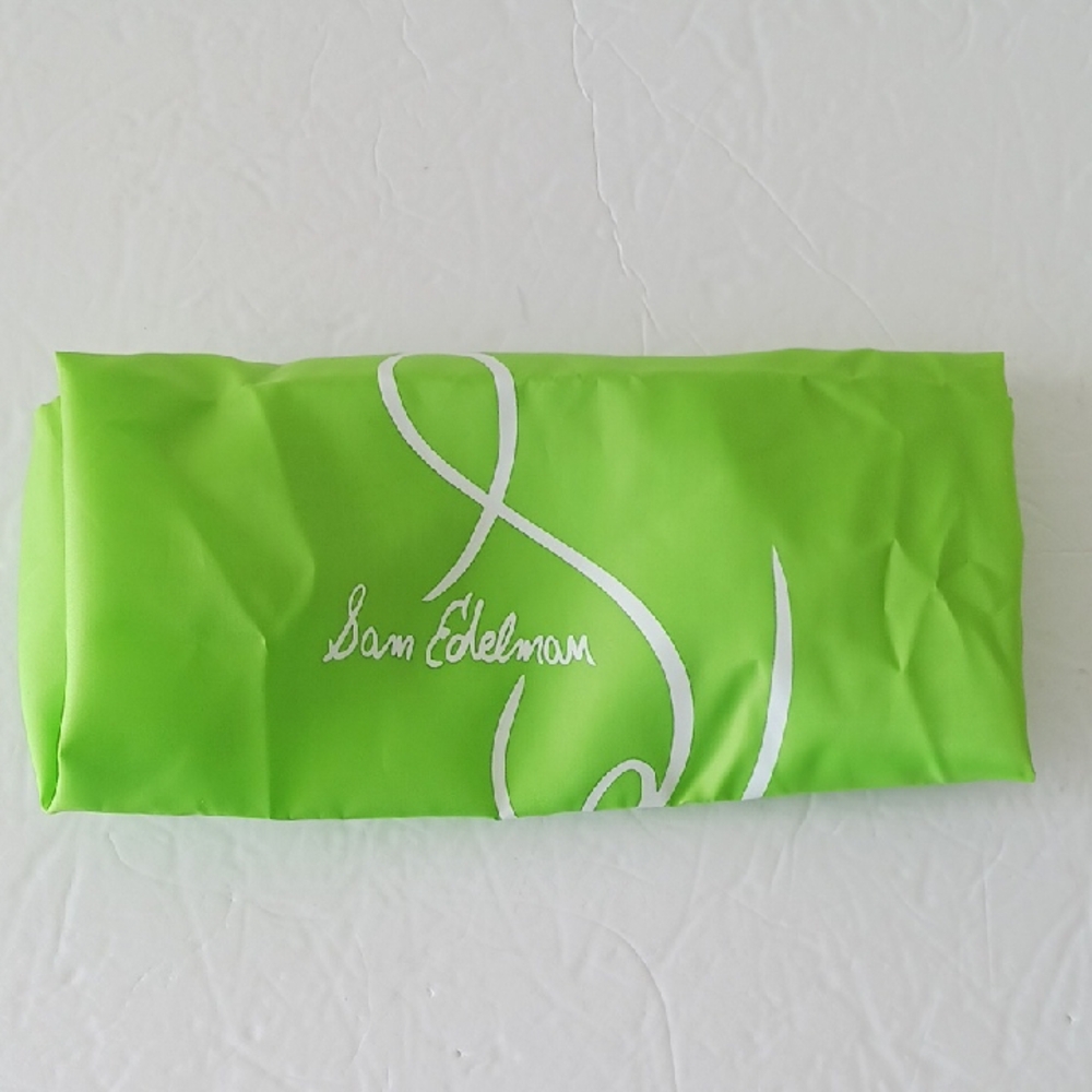 Sam Edelman Drawstring Lime Green Silky feel Cover Travel Dust Bag  13" H- 19 W